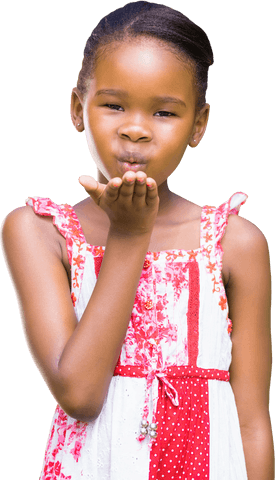 Transparent Background: Young Girl Blowing Flying Kiss Childhood Joy - Download Free Stock Videos Pikwizard.com