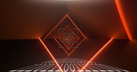 Futuristic Digital Art with Glowing QR Code and Neon Elements - Download Free Stock Images Pikwizard.com
