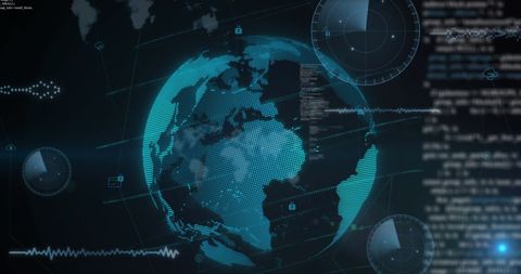 Digital Data Processing with Global Interface Reality - Download Free Stock Images Pikwizard.com