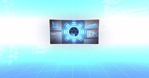 Futuristic Digital Interface with Data and Scanning Display - Download Free Stock Images Pikwizard.com