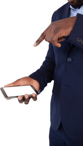 Businessman Interacting with Transparent Smartphone for Conceptual Imagery - Download Free Stock Videos Pikwizard.com