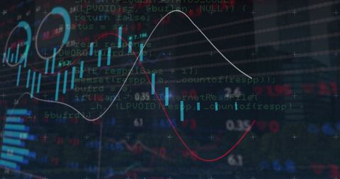 Digital Financial Data Analysis with Graphs and Code Overlay - Download Free Stock Images Pikwizard.com