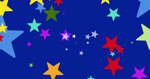 Colorful Stars on Blue Background for Children's Celebration - Download Free Stock Images Pikwizard.com