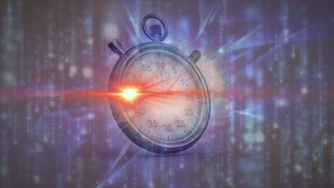 Conceptual Animation of Timer amidst Digital Interface Art Elements