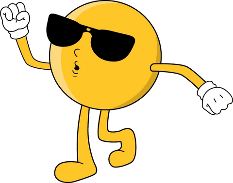 cheerful yellow circle dancing on transparent background - Download Free Stock Videos Pikwizard.com