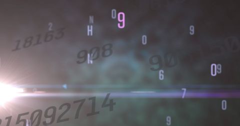 abstract numerical projection with glowing light effect - Download Free Stock Images Pikwizard.com