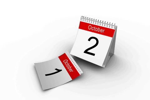 transparent desk calendar showing october 2 with torn page effect - Download Free Stock Videos Pikwizard.com