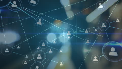 Digital Network Connections and Communication Concept