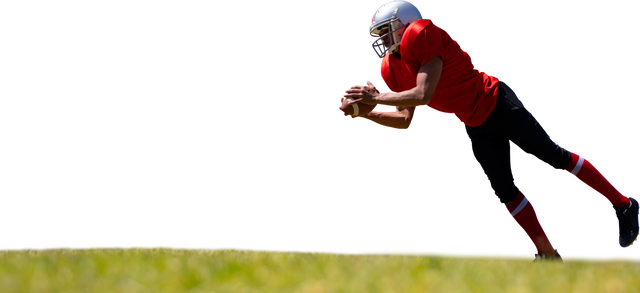 American Football Player Catching Ball in Mid-Air on Transparent Background - Download Free Stock Videos Pikwizard.com