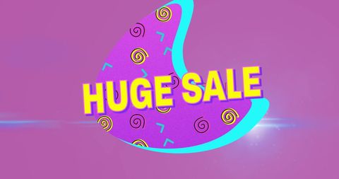 Retro Huge Sale Sign on Abstract Background