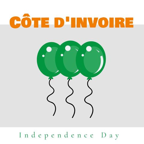 green balloons celebrating côte d'ivoire independence day - Download Free Stock Templates Pikwizard.com