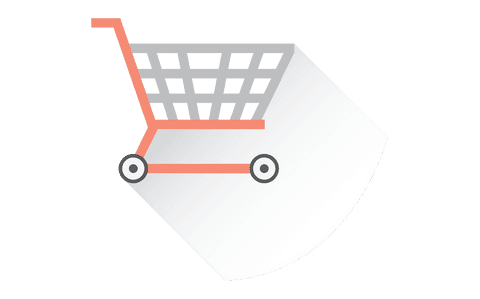 Digital Illustration of Orange Trolley on Transparent Background