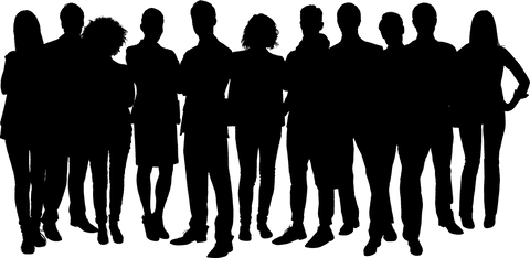 Transparent silhouette business people icon icons set