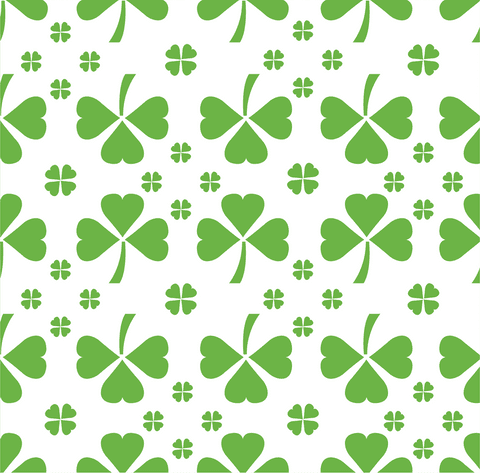 seamless pattern with green shamrocks on transparent background - Download Free Stock Videos Pikwizard.com