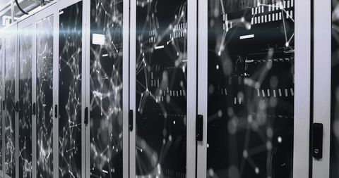 Advanced Data Network Visualization in Modern Server Room - Download Free Stock Images Pikwizard.com