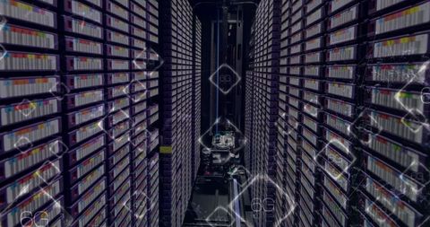 advanced server room with 6g texts and network connections - Download Free Stock Images Pikwizard.com