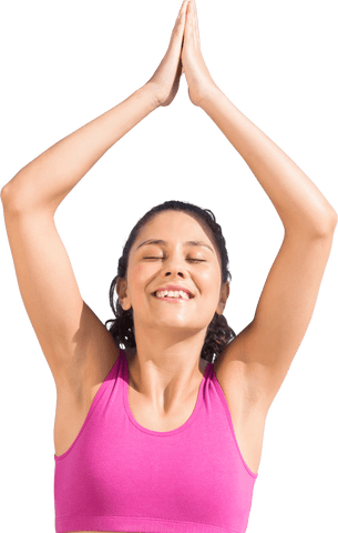 Confident Biracial Girl Practicing Yoga on Transparent Background - Download Free Stock Videos Pikwizard.com