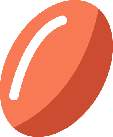 flat modern orange capsule on transparent background - Download Free Stock Videos Pikwizard.com