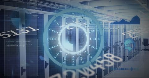 Digital Interface Enhancing Data Center Operations - Download Free Stock Images Pikwizard.com