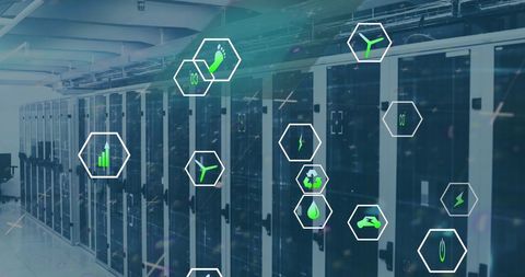 green technology in data centers conceptual visualization - Download Free Stock Images Pikwizard.com