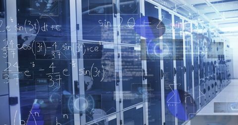 Technology Concepts and Data Processing in Modern Server Room - Download Free Stock Images Pikwizard.com