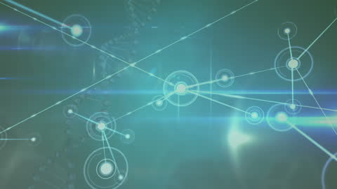 Futuristic Digital Network and DNA Overlay