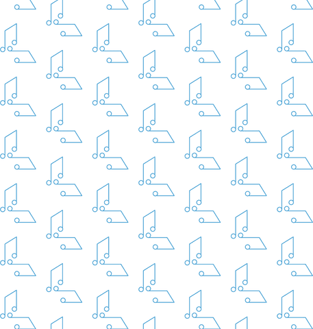 seamless blue music notes pattern on transparent background - Download Free Stock Videos Pikwizard.com