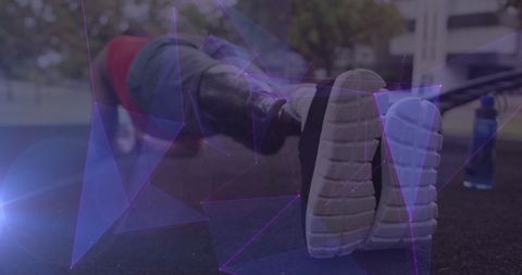 Male Athlete with Prosthetic Leg Engaging in Outdoor Exercise