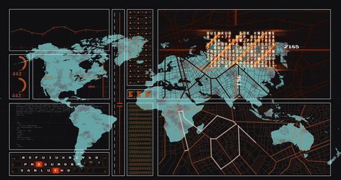 Global Data Network Analysis with Futuristic Interface - Download Free Stock Images Pikwizard.com