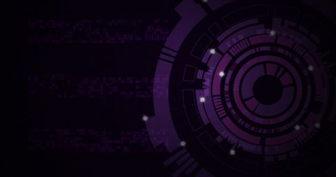 futuristic digital interface with neon purple circular patterns - Download Free Stock Images Pikwizard.com