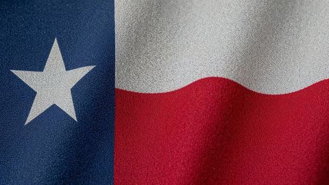 Waving Texas Flag Under Soft Light Showing Detailed Textures