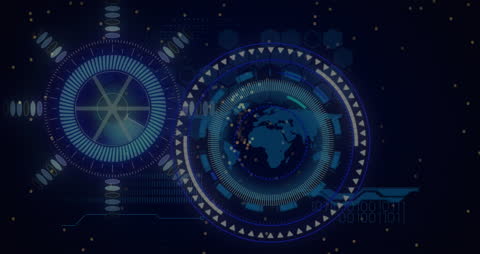 Futuristic Digital Globe and Networking Technology Background