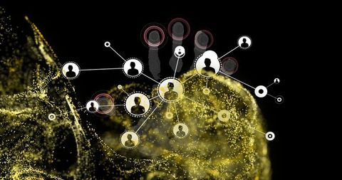 Futuristic interface with digital user connectivity