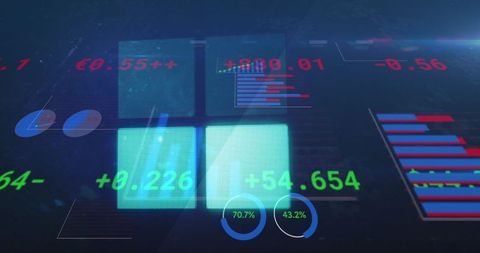 Digital Financial Data Visualization with Interface Graphs - Download Free Stock Images Pikwizard.com