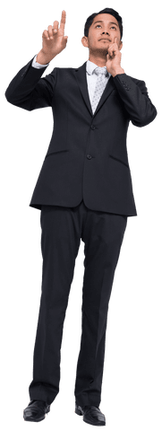 transparent biracial businessman touching virtual interface - Download Free Stock Videos Pikwizard.com