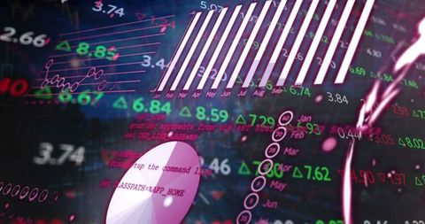 Futuristic Financial Data Visualization with Neon Analytics Interface - Download Free Stock Images Pikwizard.com