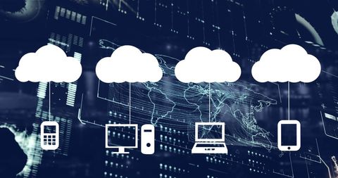 Cloud Computing and Global Data Processing Technology Concept - Download Free Stock Images Pikwizard.com