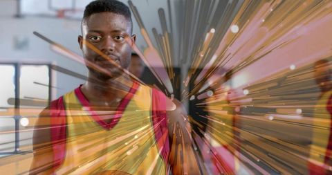 Athletic Basketball Team Celebrating Spirit and Determination