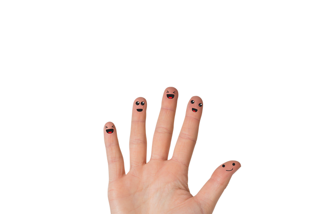 Transparent Happy Fingers with Smiling Faces Concept - Download Free Stock Videos Pikwizard.com