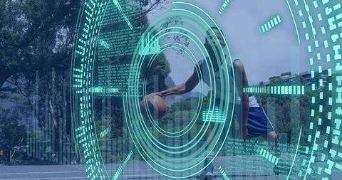 Digital Interface Visualization with Basketball Fusion - Download Free Stock Images Pikwizard.com