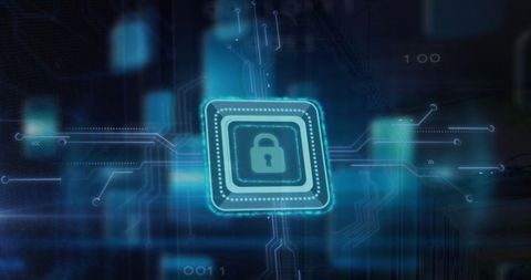 Digital Security Padlock on Circuit Board Representing Data Protection - Download Free Stock Images Pikwizard.com