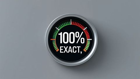 Digital gauge showing 100 percent exact meter