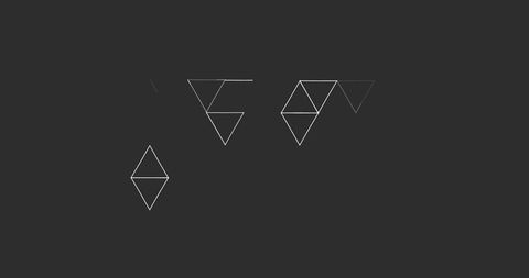 Geometric White Triangles on Dark Grey Background