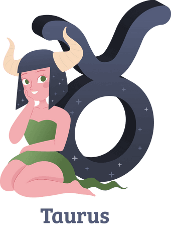 transparent zodiac taurus with smiling woman illustration - Download Free Stock Videos Pikwizard.com