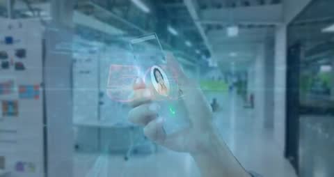 Activating 5G Call Hologram in Futuristic Technology Environment