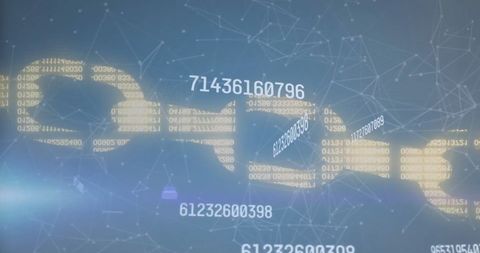 Digital Chain Datastream with Network Elements and Codes - Download Free Stock Images Pikwizard.com