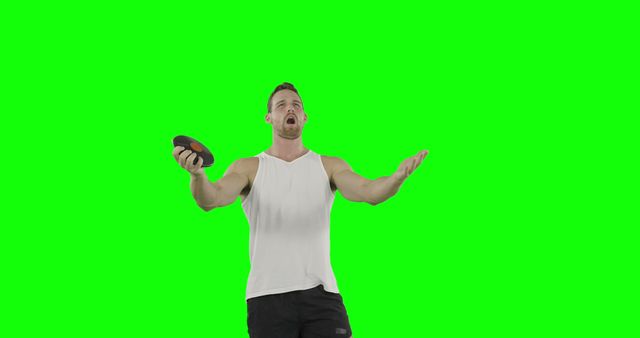 Man Exercising with Resistance Band on Green Screen - Download Free Stock Images Pikwizard.com