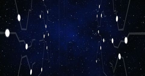 Glowing White Points in Night Sky Representing Digital Interface - Download Free Stock Images Pikwizard.com