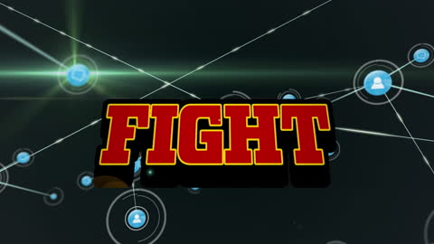 Digital Fight Text Over Global Networking Connections