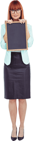 transparent woman holding blank blackboard - Download Free Stock Videos Pikwizard.com
